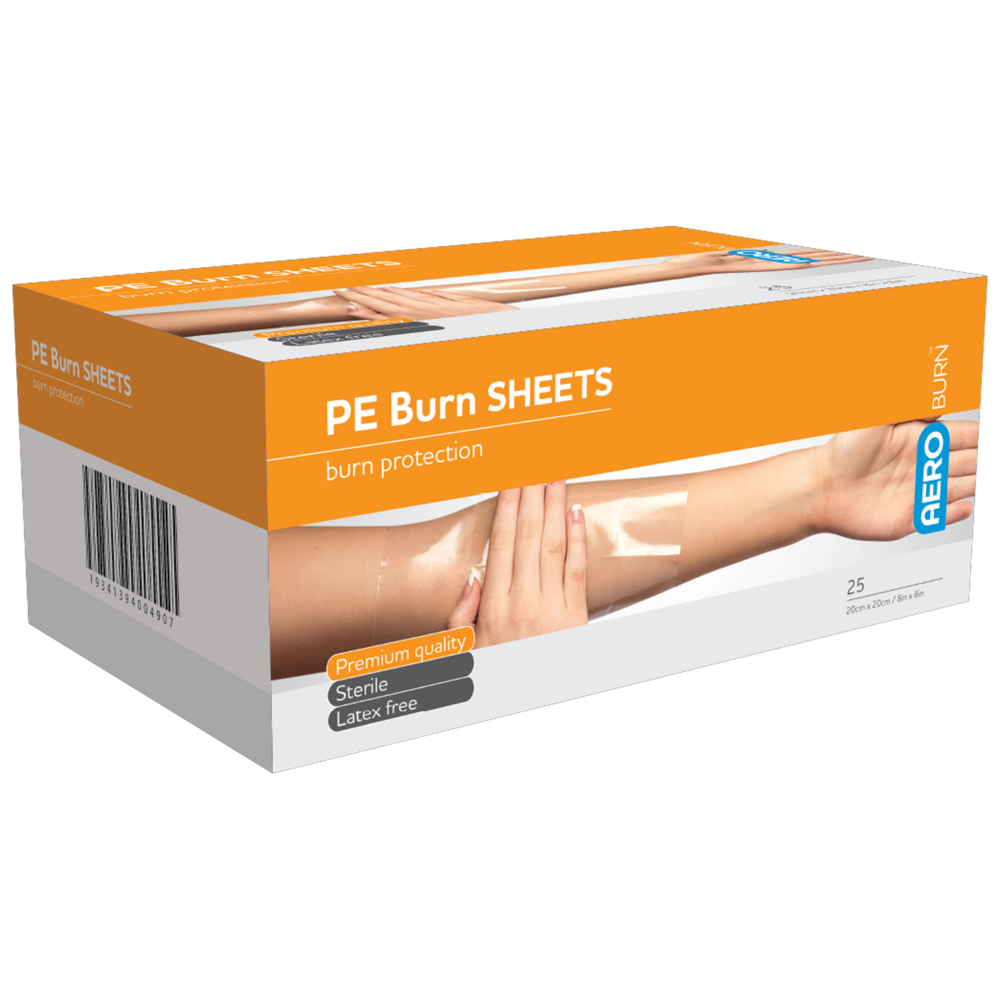 AEROBURN Polyethylene Burn Sheet 20 x 20cm Box/25