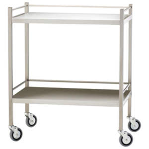 Large Stainless Steel Trolley with Rails 110 x 50 x 97cm