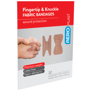 AEROPLAST Premium Fabric Fingertip & Knuckle Dressings Env/12