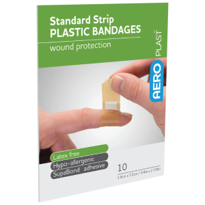 AEROPLAST Plastic Standard Strip 7.2 x 1.9cm Env/10