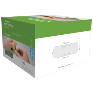 AEROPLAST Plastic X-Wide Strip 7.5 x 2.5cm Box/500