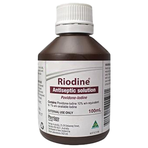 RIODINE 10% Povidone Iodine Solution Bottle 100ml