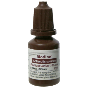 RIODINE 10% Povidone Iodine Solution Dropper Bottle 15ml
