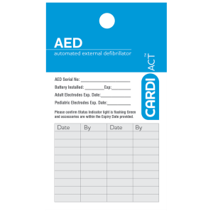 CARDIACT AED Test Tag