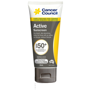 CANCER COUNCIL SPF50+ Active Sunscreen Traveller 35mL (GST Free)