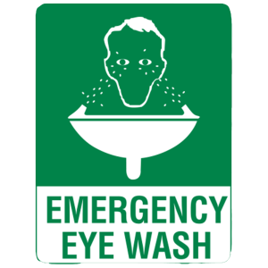Small Metal Emergency Eyewash Sign 30 x 22.5cm
